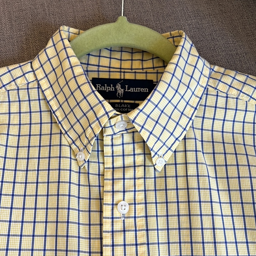 Men’s Ralph Lauren Checked Short Sleeve, 100% Cotton, Like New